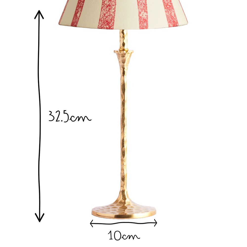 Pooky - Frinky Rechargeable Table Lamp Base - Hammered Brass