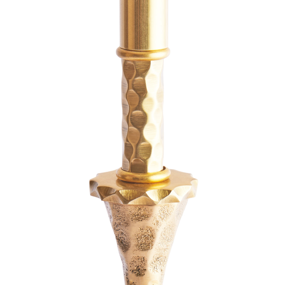 Pooky - Frinky Rechargeable Table Lamp Base - Hammered Brass