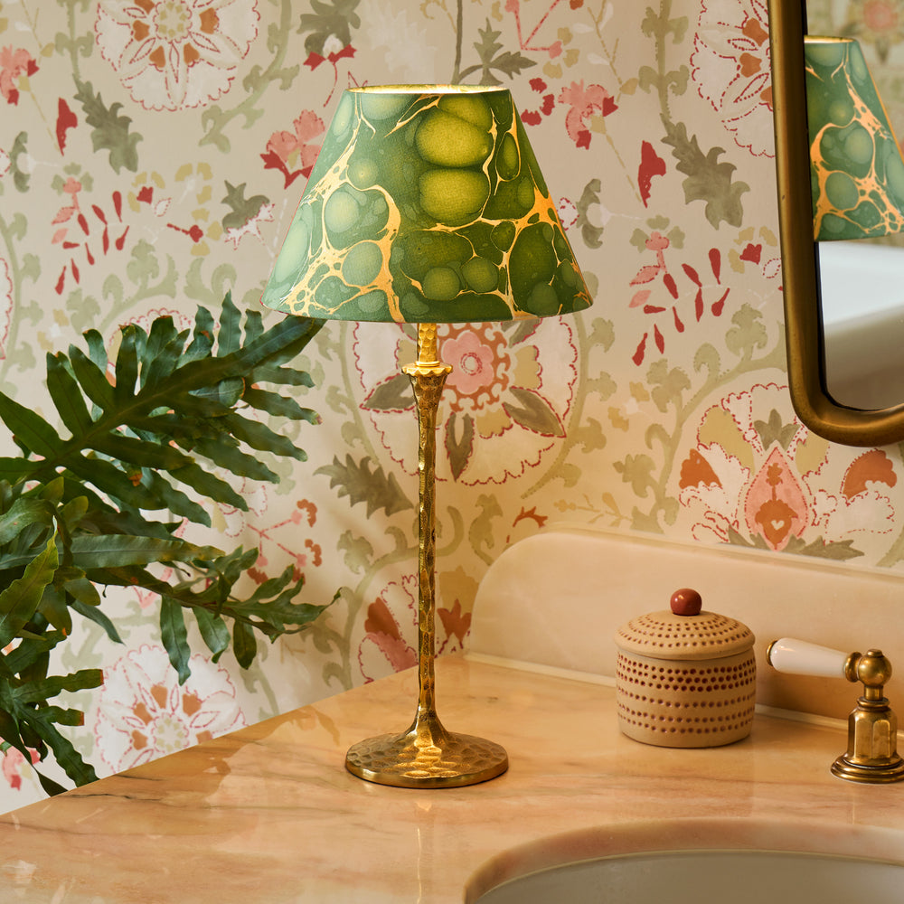 Pooky - Frinky Rechargeable Table Lamp Base - Hammered Brass