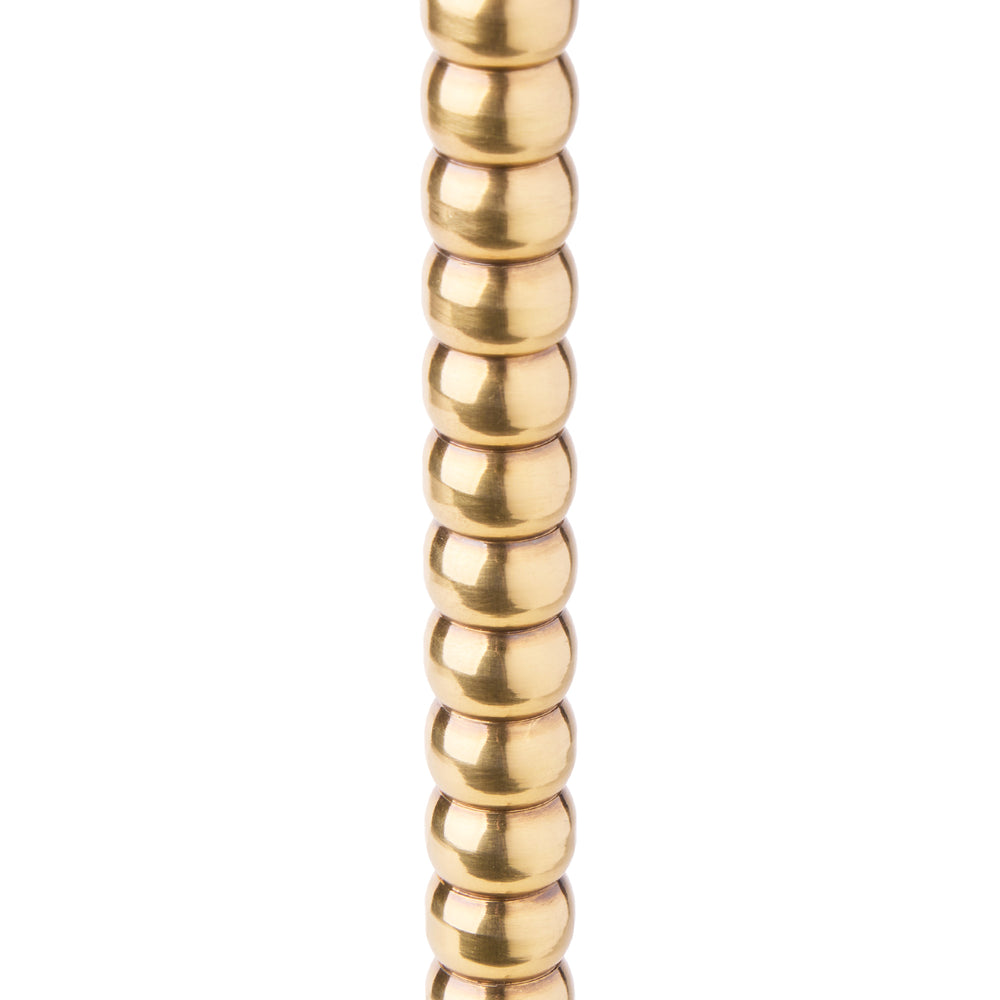 Close-up of the brass bobbled stem on the Pooky - Knobble Rechargeable Table Lamp Base - Brass