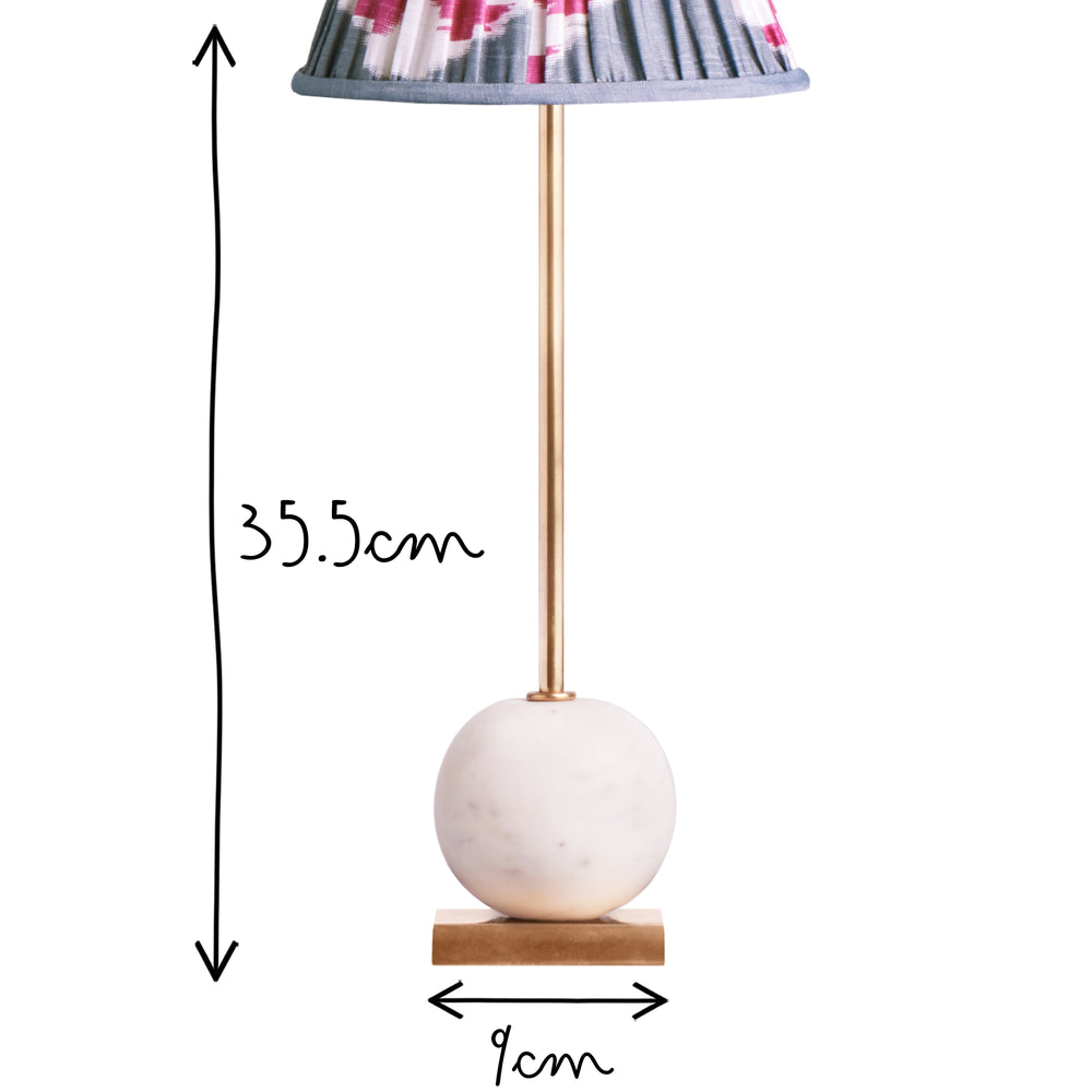 Pooky - Lollie Rechargeable Table Lamp Base - White Marble
