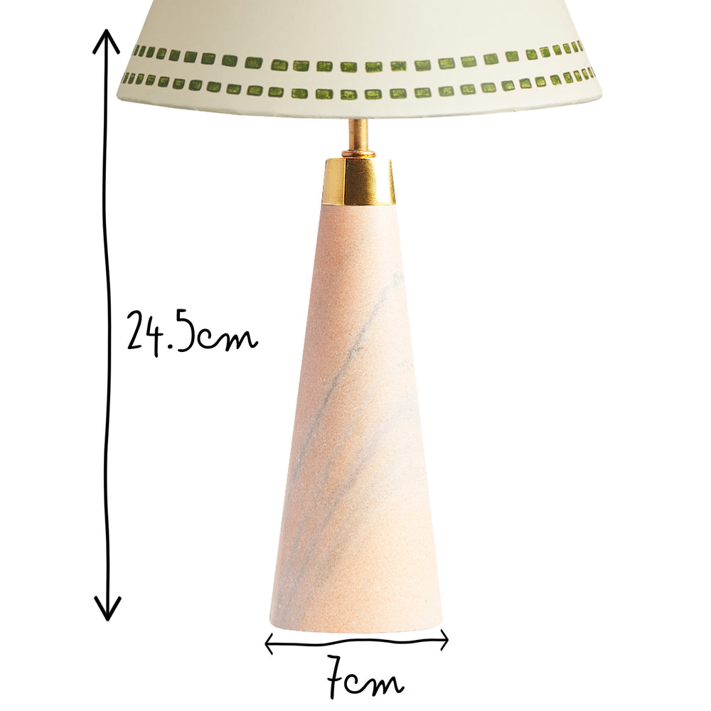 Pooky - Smaller Marmaron Rechargeable Table Lamp Base - Pink