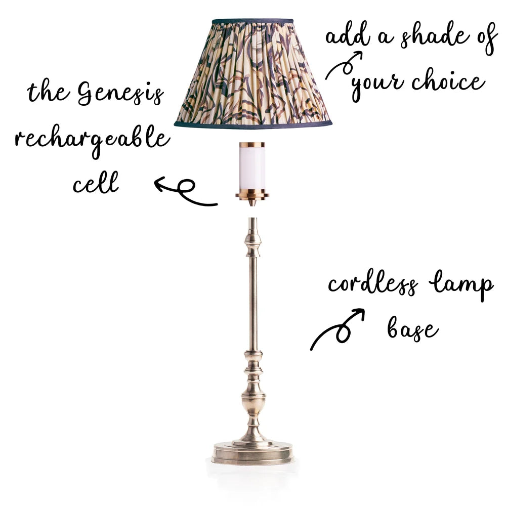 Pooky Orlando Rechargeable Table Lamp in Silver