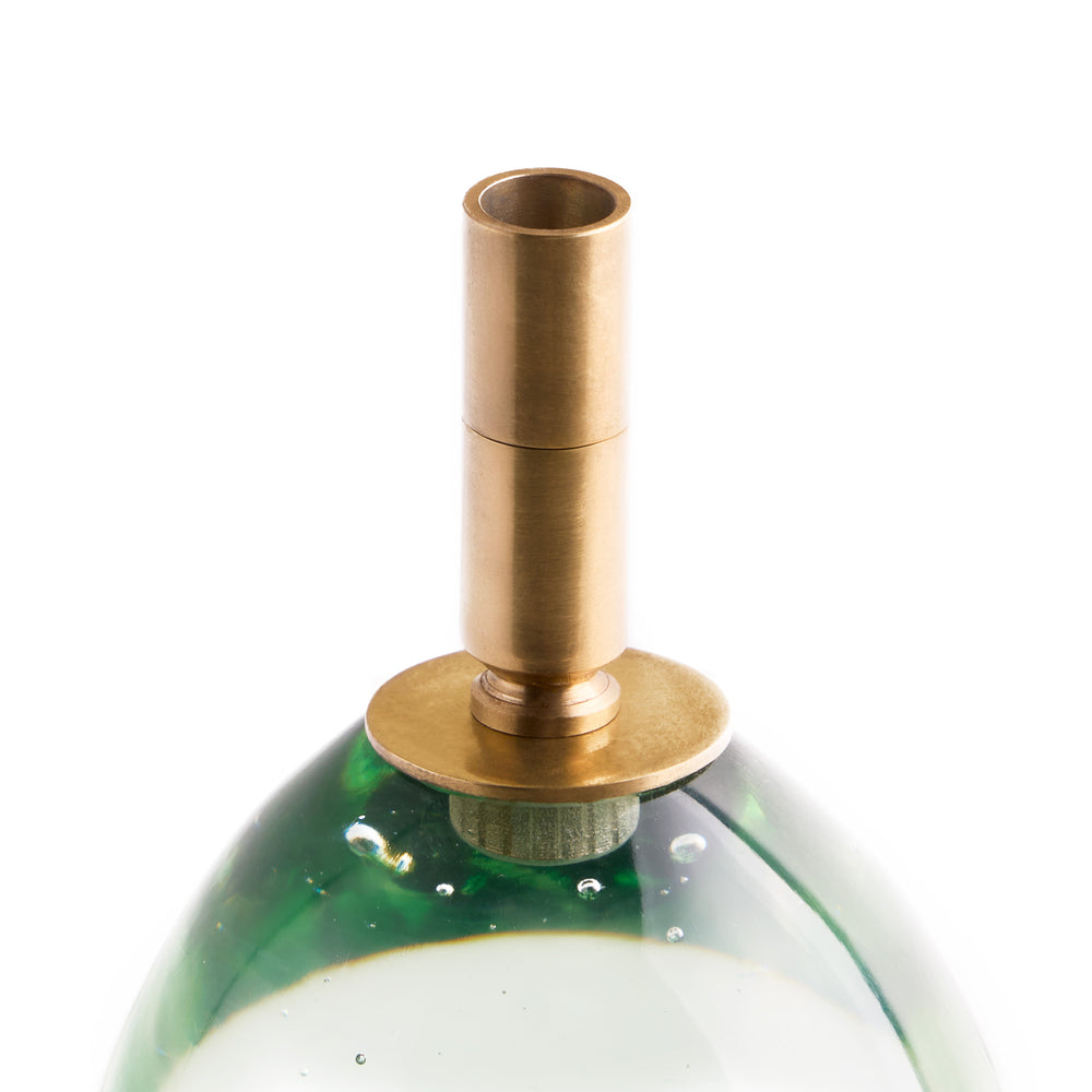 Pooky - Pico Rechargeable Table Lamp Base - Green Swirls