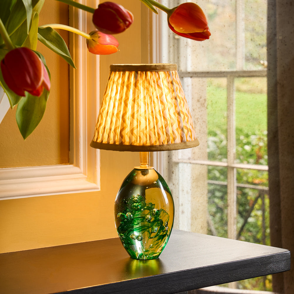 Pooky - Pico Rechargeable Table Lamp Base - Green Swirls