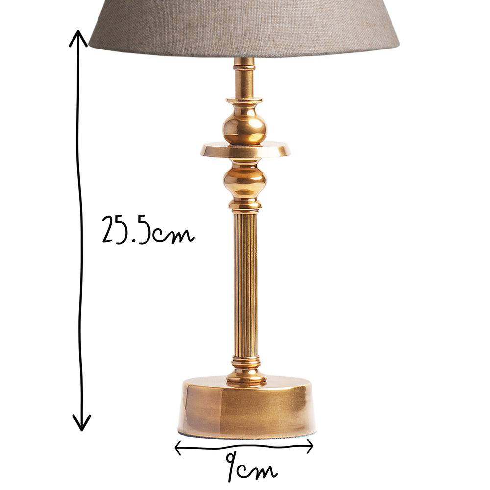 Pooky - Phileas Rechargeable Table Lamp Base - Antique Brass