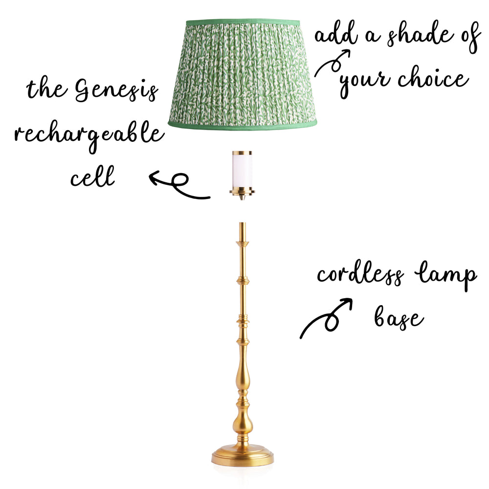 Pooky - Ellie Table Lamp Base - Blue and White Stripes