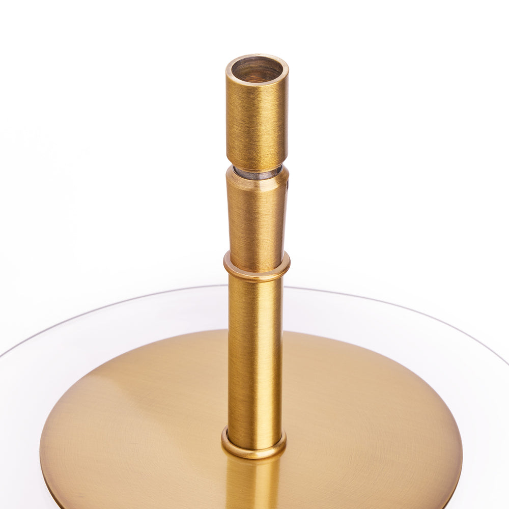 Pooky - Wisteria Rechargeable Table Lamp Base - Glass - Antique Brass Finish