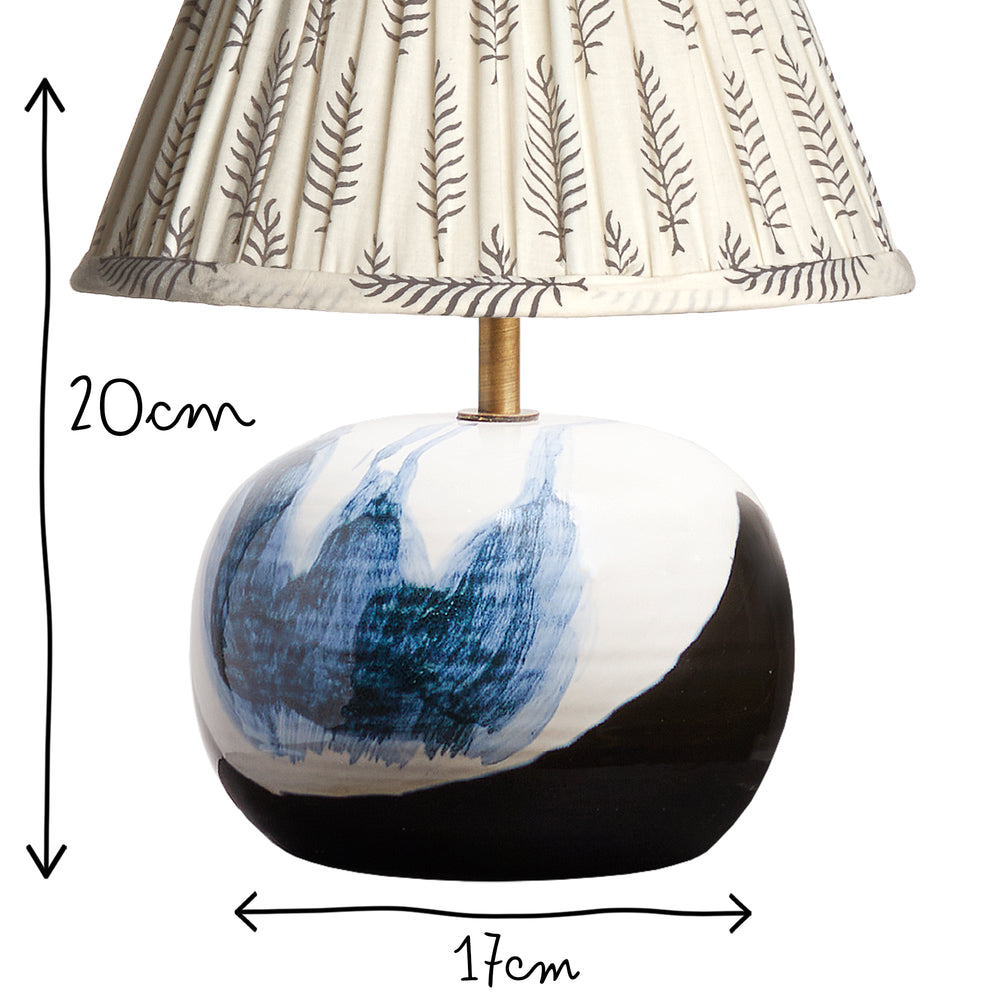 Pooky - Robyn Table Lamp Base - Blue and White Ceramic
