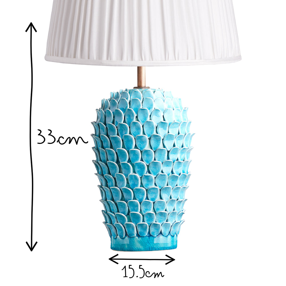 Pooky - Smaller Stucco Table Lamp Base - Turquoise