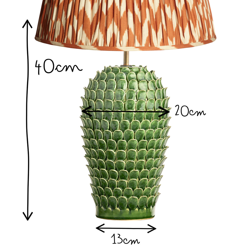 Pooky - Regular Stucco Table Lamp Base - Emerald