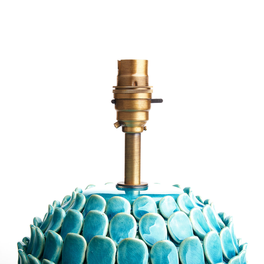 Pooky - Regular Stucco Table Lamp Base - Turquoise Ceramic