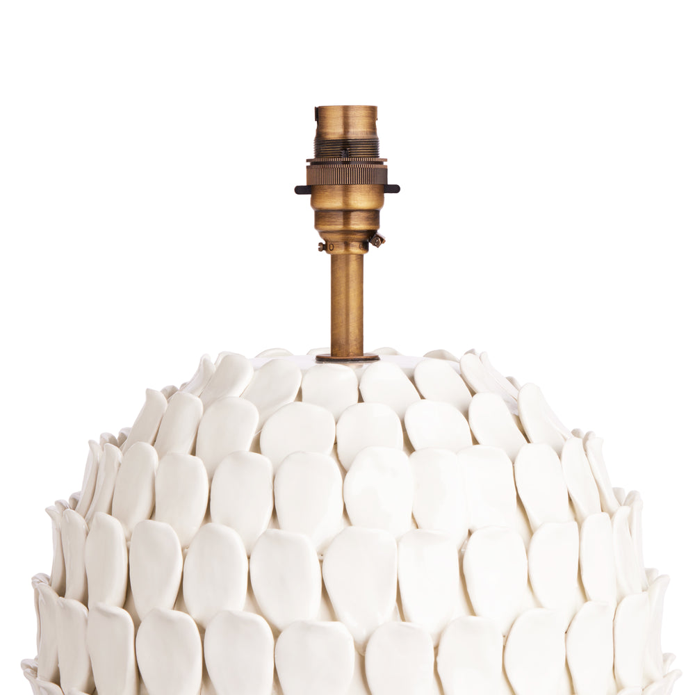 Pooky - Larger Stucco Table Lamp Base - Stone