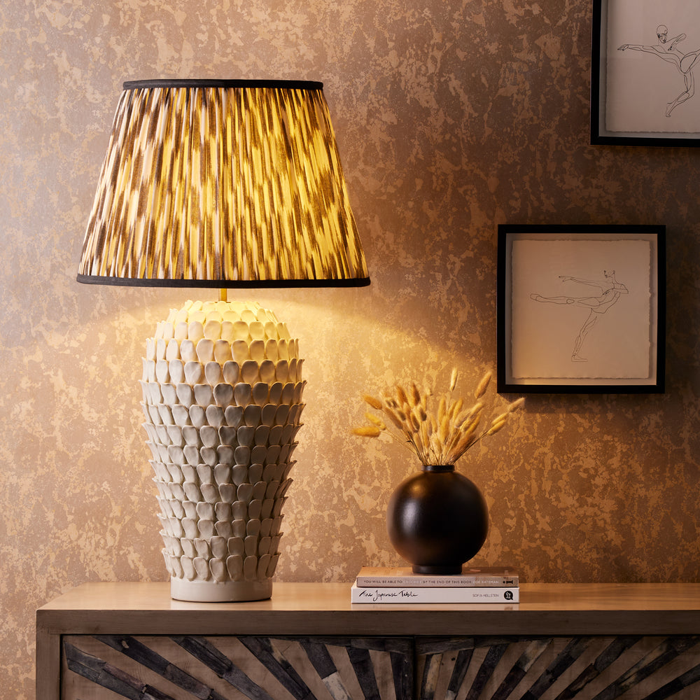 Pooky - Larger Stucco Table Lamp Base - Stone