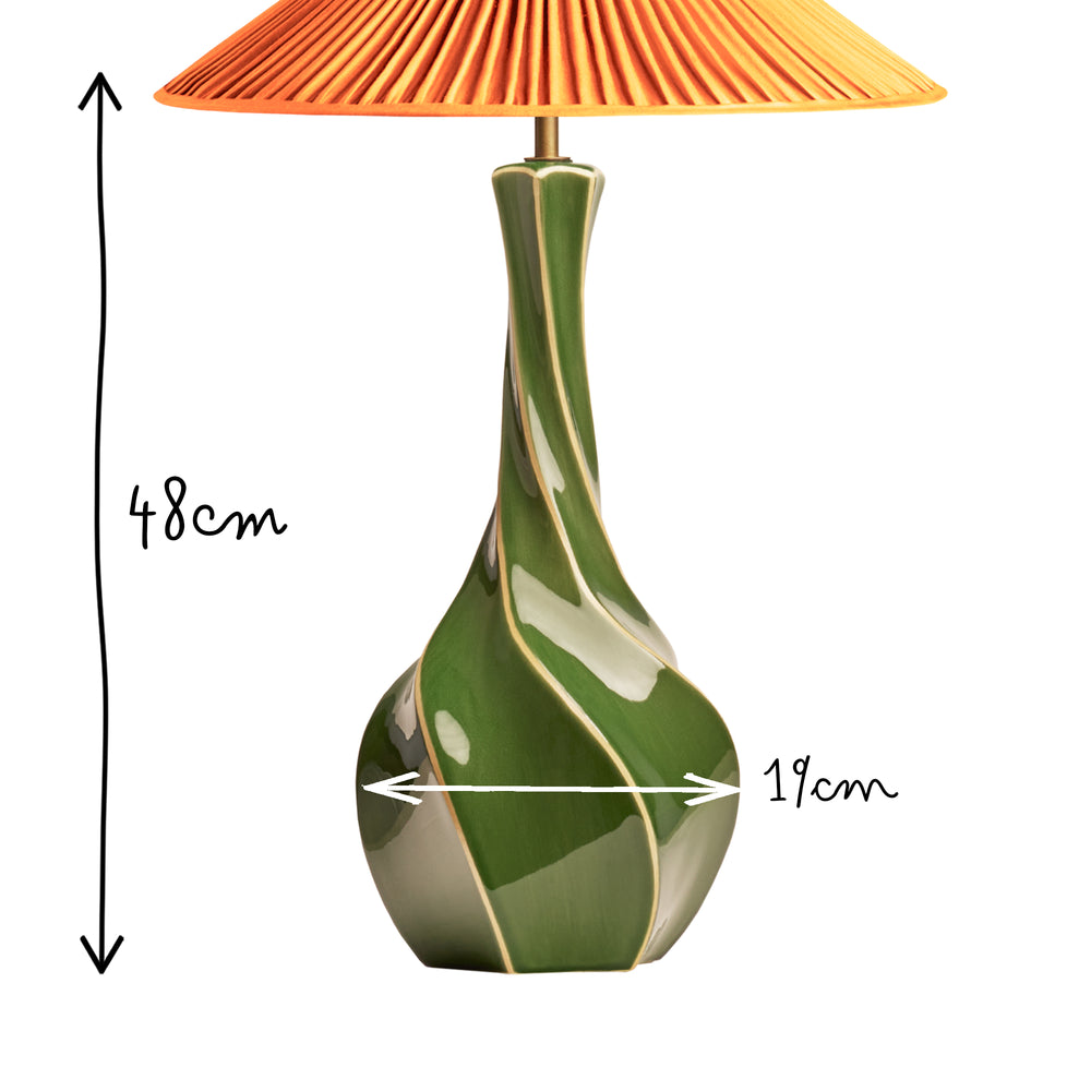 Pooky - Twistle Table Lamp Base - Green