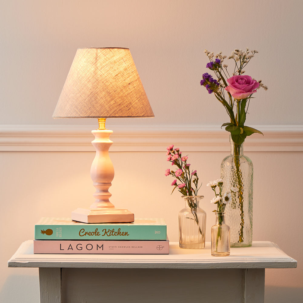 Pooky - Wilma Table Lamp Base - Pale Pink