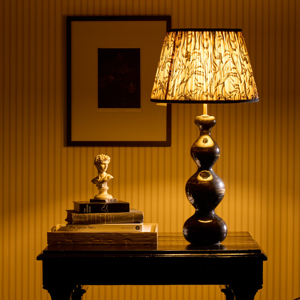 Pooky - Smaller Wobster Table Lamp Base - Brownish Black Lacquered Wood