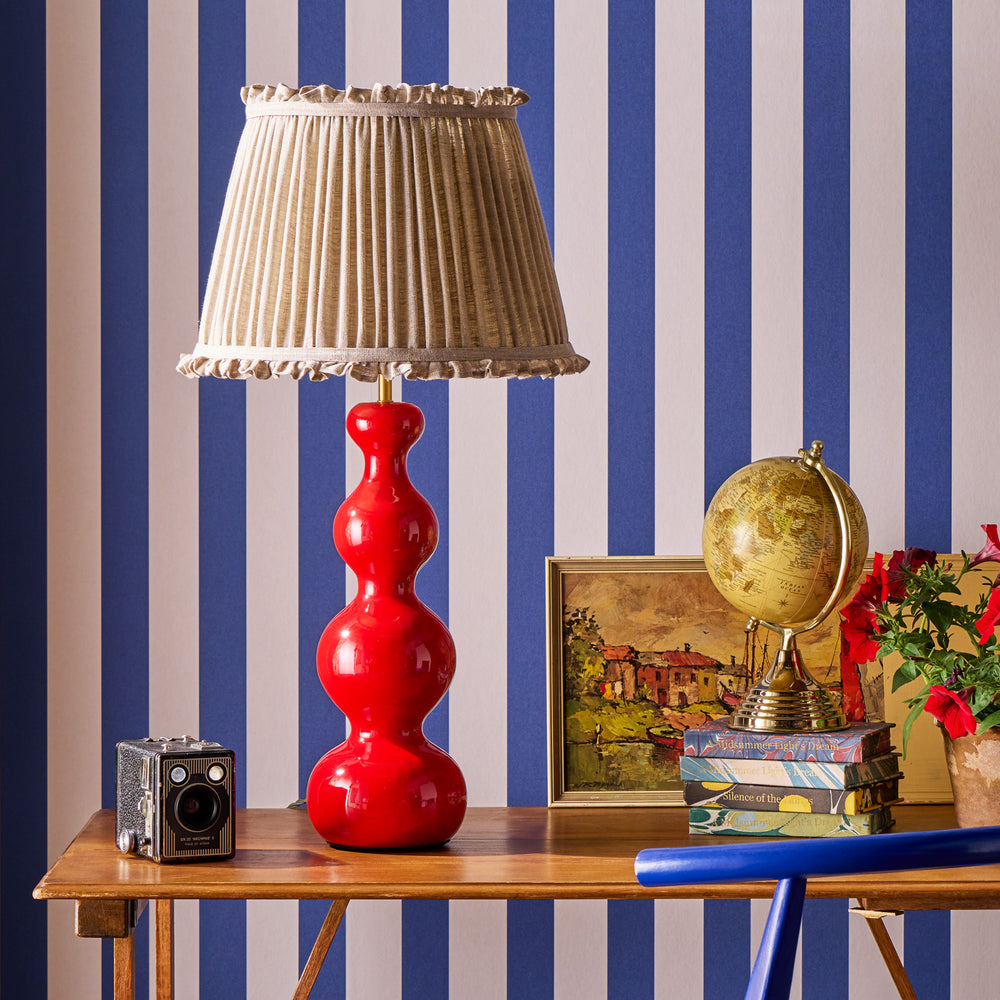 Pooky - Smaller Wobster Table Lamp Base - Red Lacquered Wood