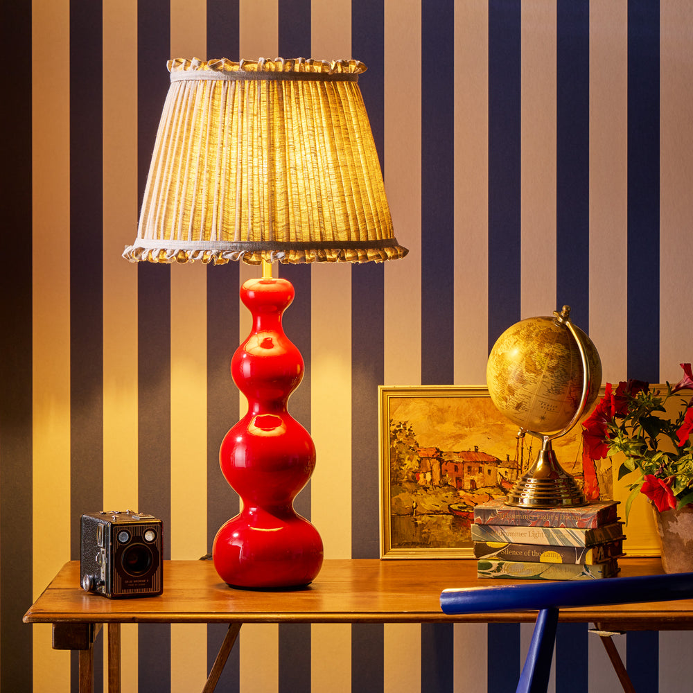 Pooky - Smaller Wobster Table Lamp Base - Red Lacquered Wood