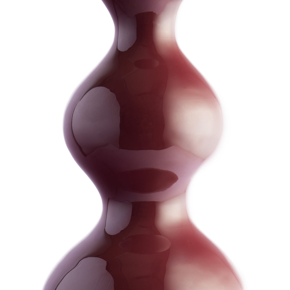 Pooky - Larger Wobster Table Lamp Base - Burgundy Lacquered Wood