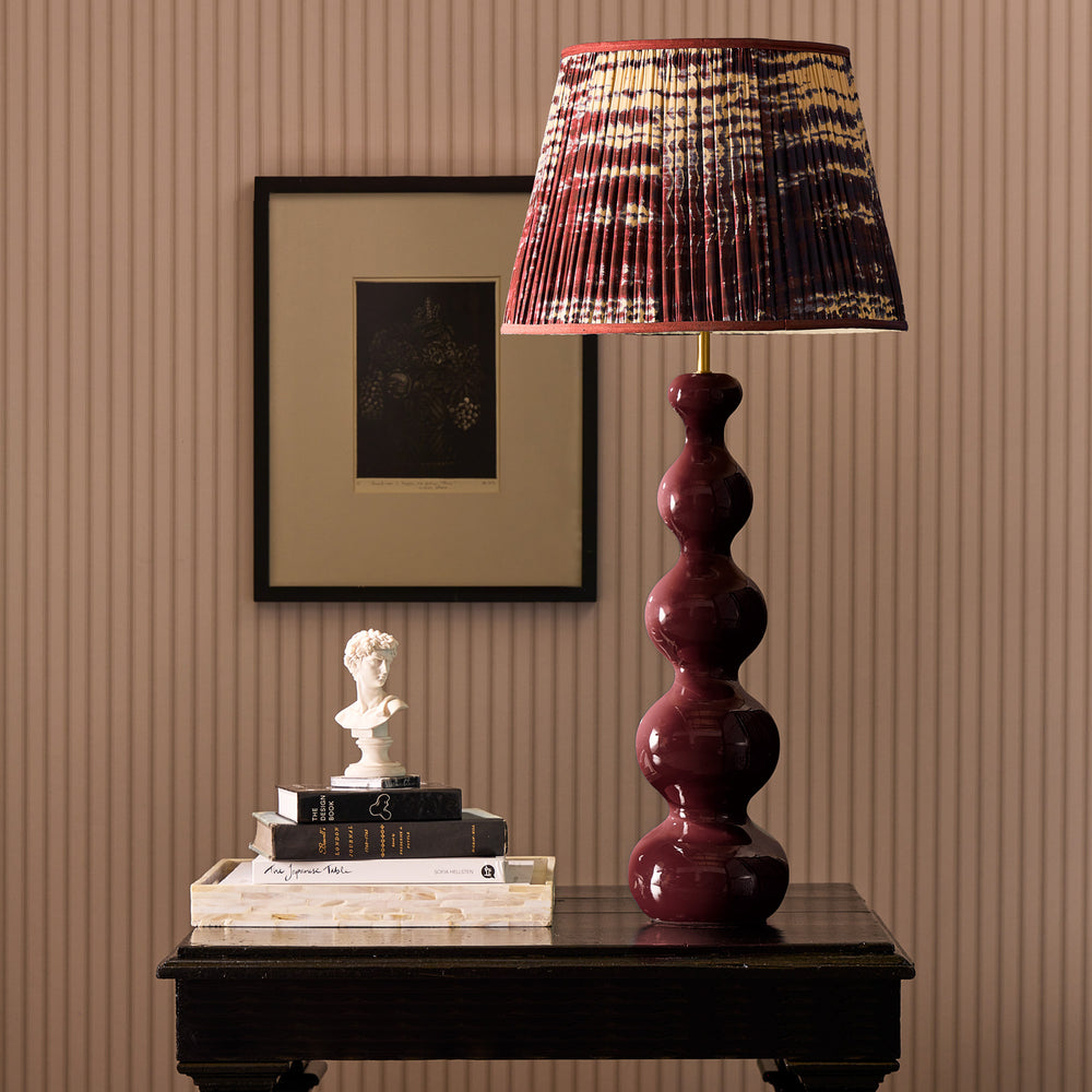 Pooky - Larger Wobster Table Lamp Base - Burgundy Lacquered Wood