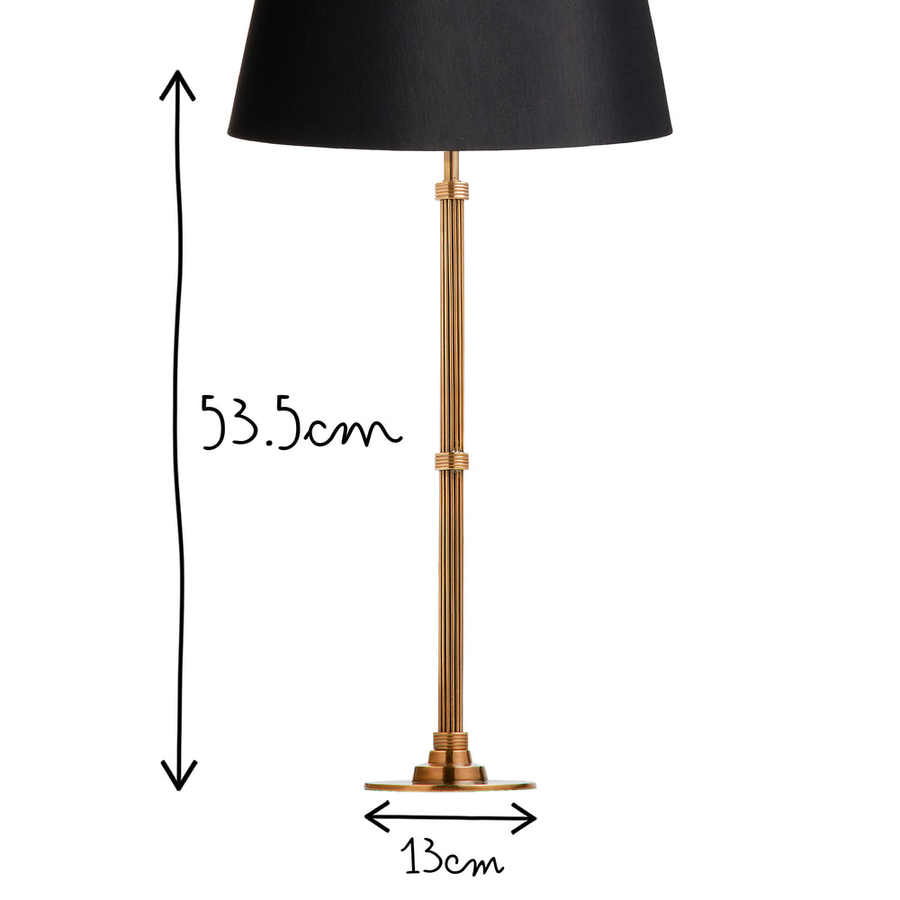 Pooky - Larger Wrappling Table Lamp Base - Antique Brass