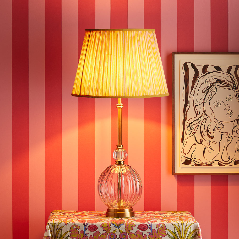 Pooky - Zsa Zsa Table Lamp Base - Clear Blown Glass and Brass