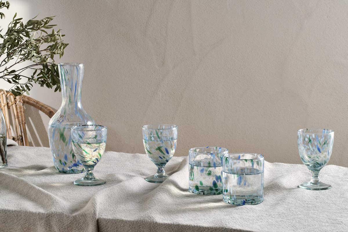 Nkuku - Taja Tumbler - Sea Blue (Set of 4)