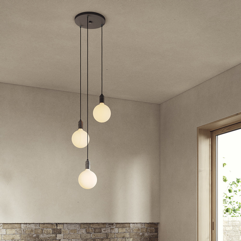 Tala Triple Pendant in Graphite - Black Canopy