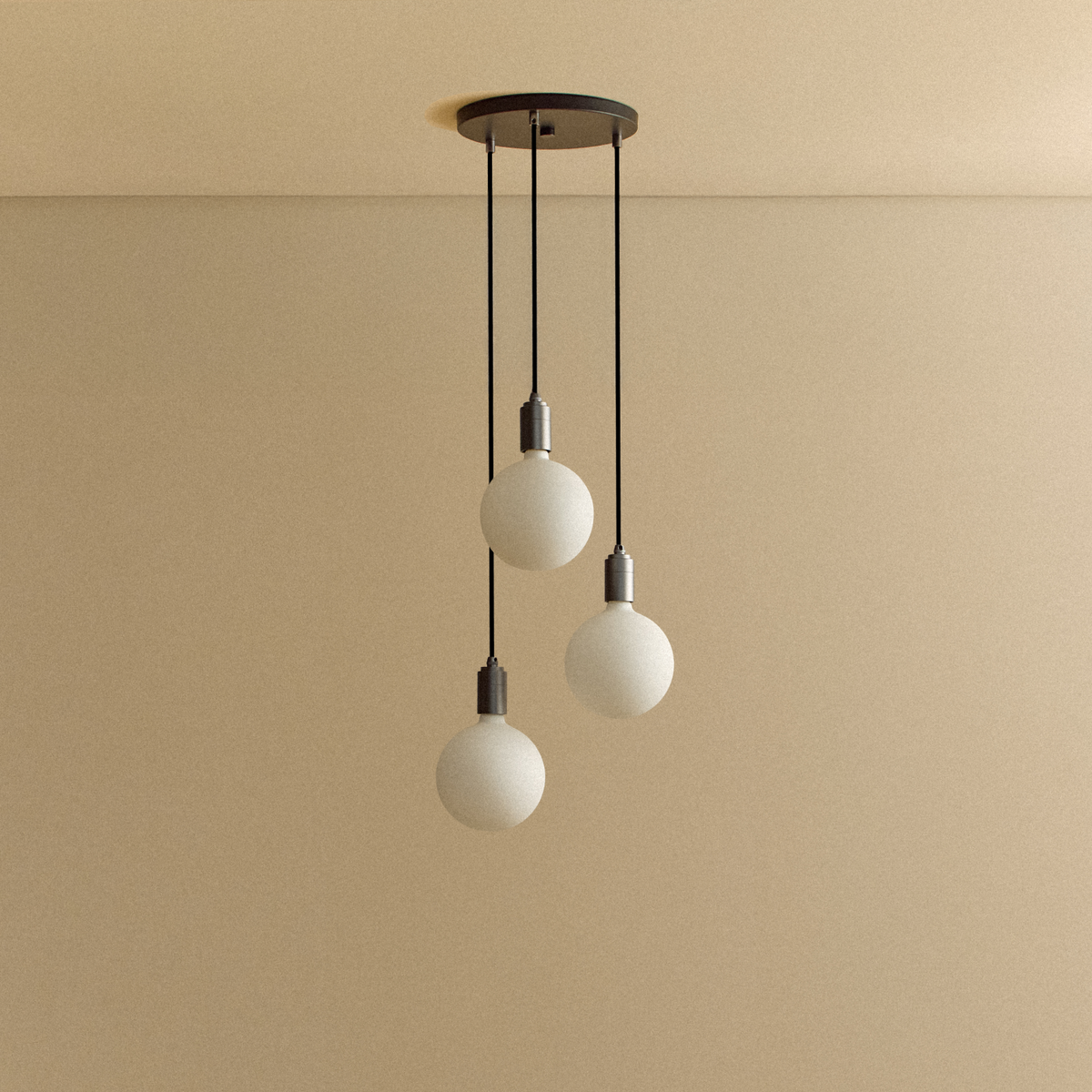 Tala Triple Pendant in Graphite + Sphere IV