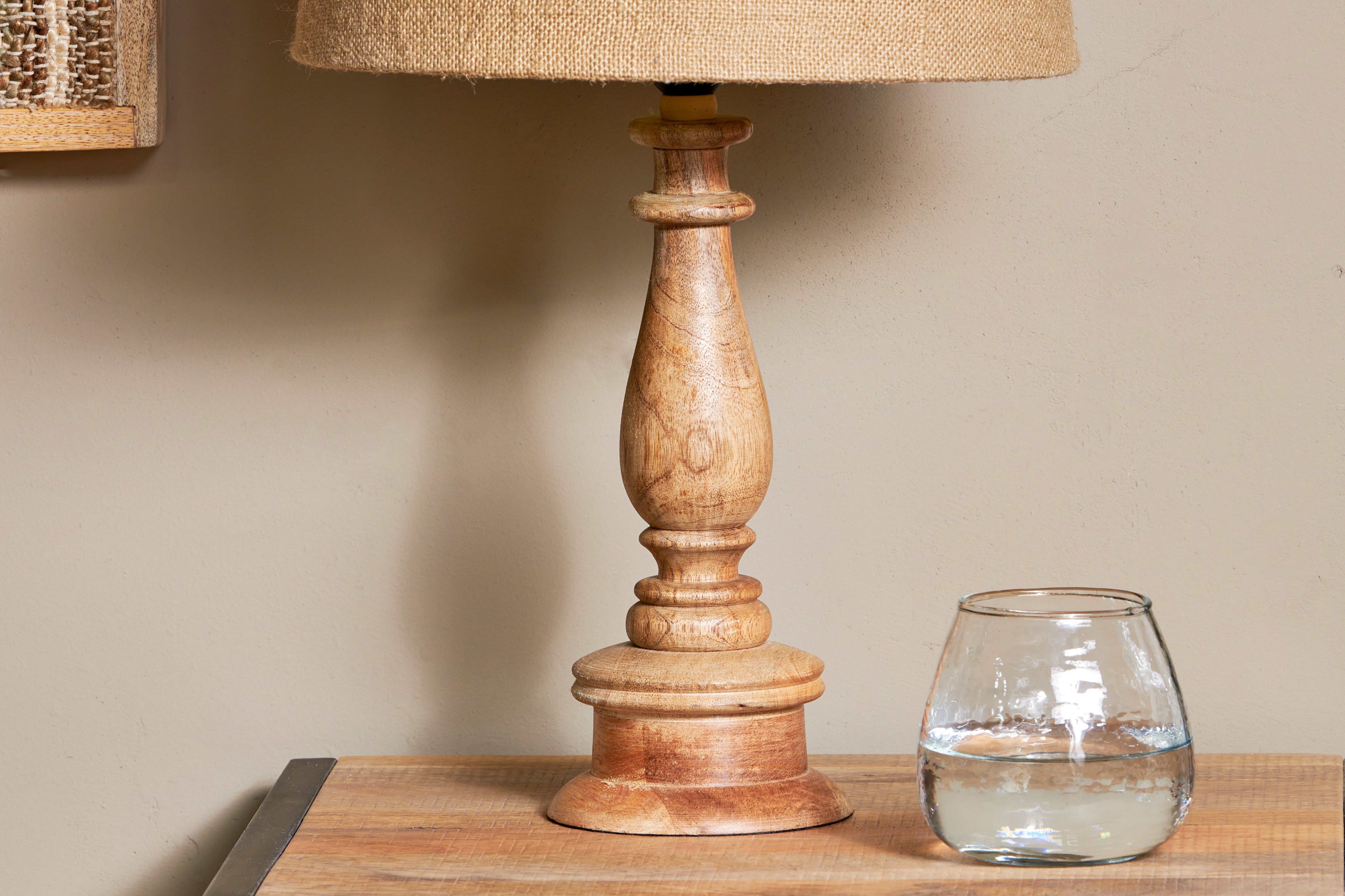 Nkuku Usha Mango Wood Lamp