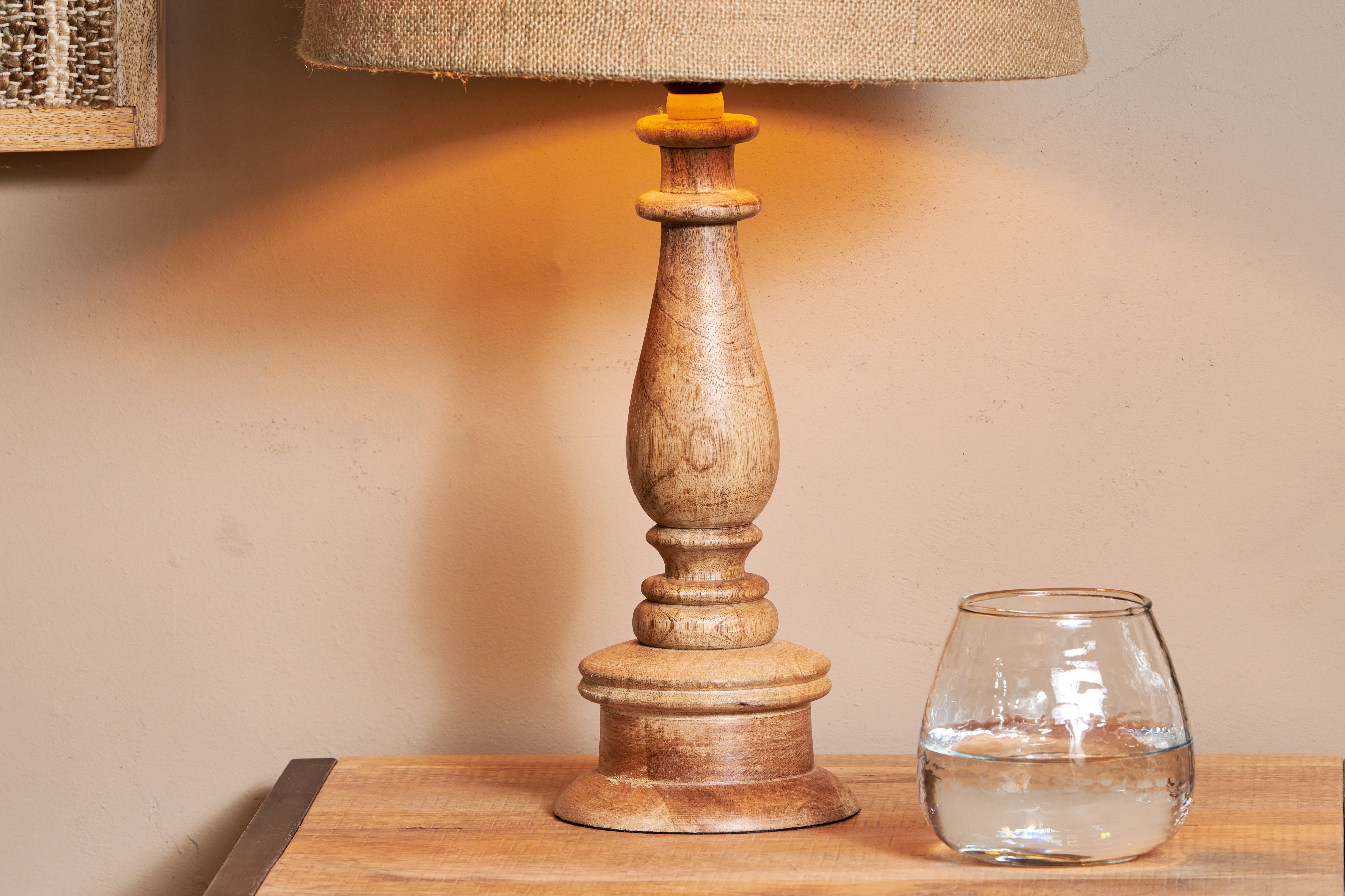 Nkuku Usha Mango Wood Lamp