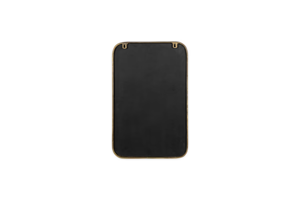 Nkuku - Ungura Rounded Mirror - Antique Brass - Small