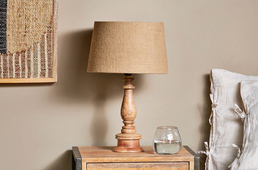 Nkuku Usha Mango Wood Lamp