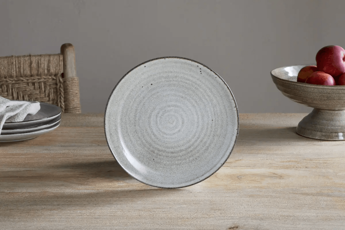 Nkuku - Valinha Earthenware Dinnerware Set - Grey (Set of 12)