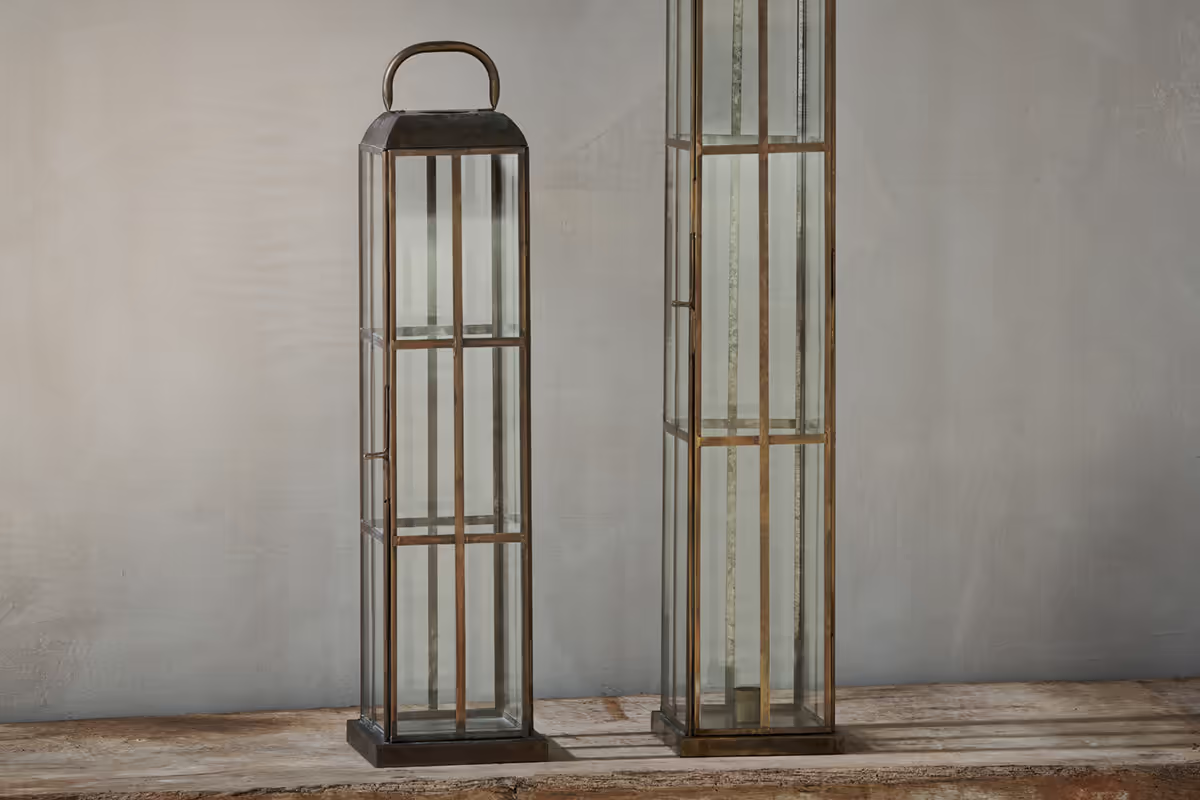 Nkuku - Vemula Lantern - Antique Brass - Large