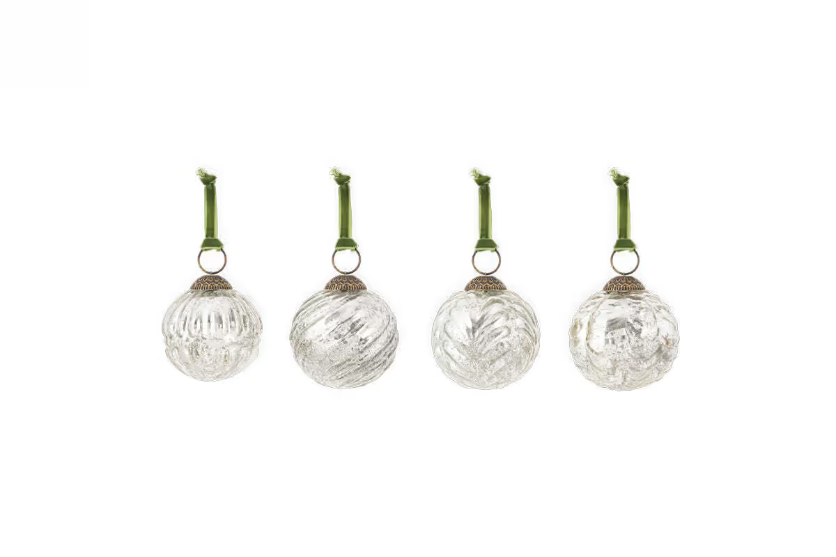 Nkuku - Adoya Baubles - Aged Nickel (Set of 4)