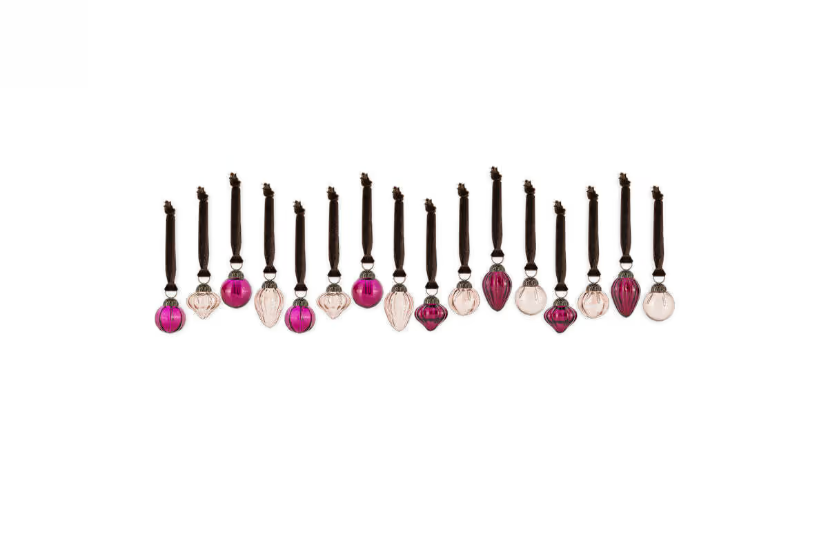 Nkuku - Adisa Bauble Jar - Ruby & Copper (Set of 16)