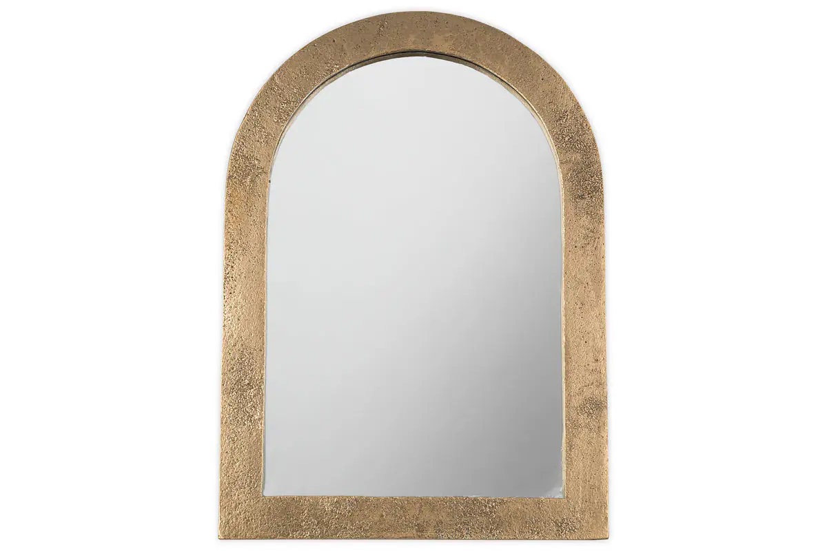 Nkuku - Cayce Cast Aluminum Vanity Mirror - Antique Brass
