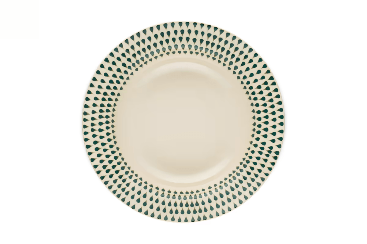 Nkuku - Juniper Drop Pasta Bowl - Cream & Juniper