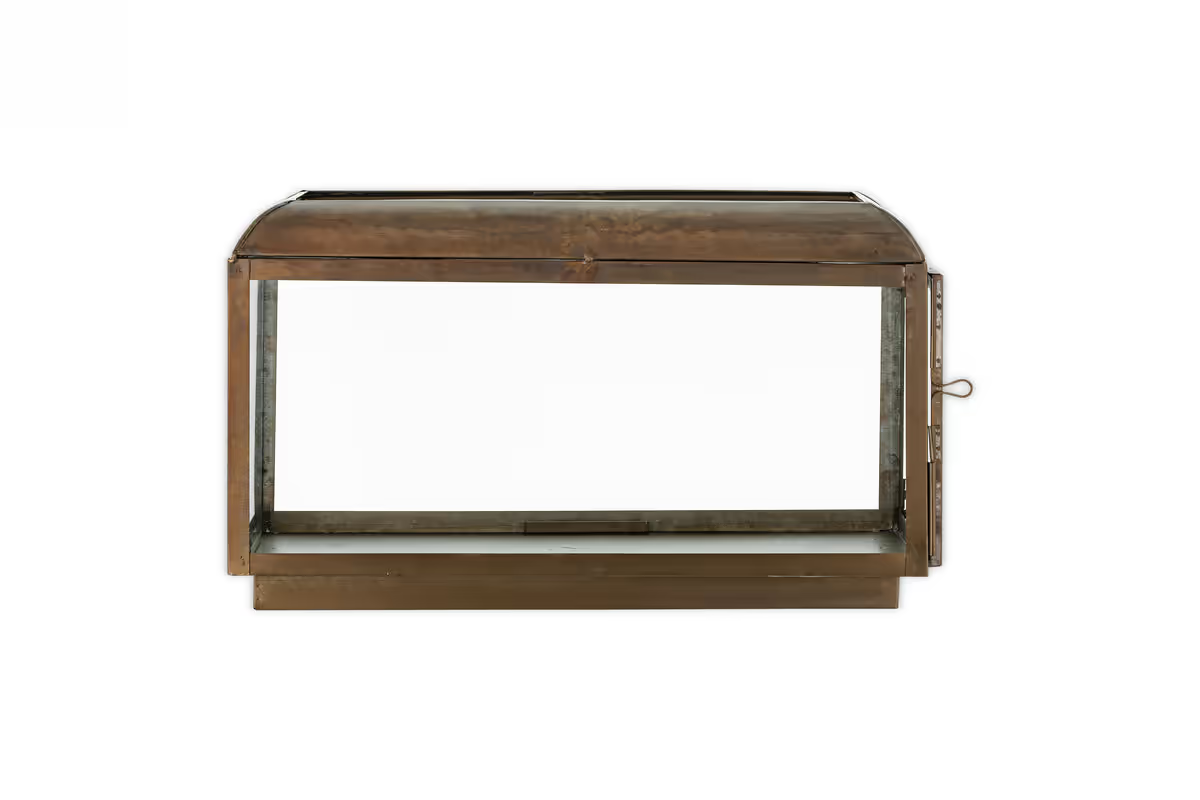Nkuku - Kiwanda Wide Lantern - Antique Brass