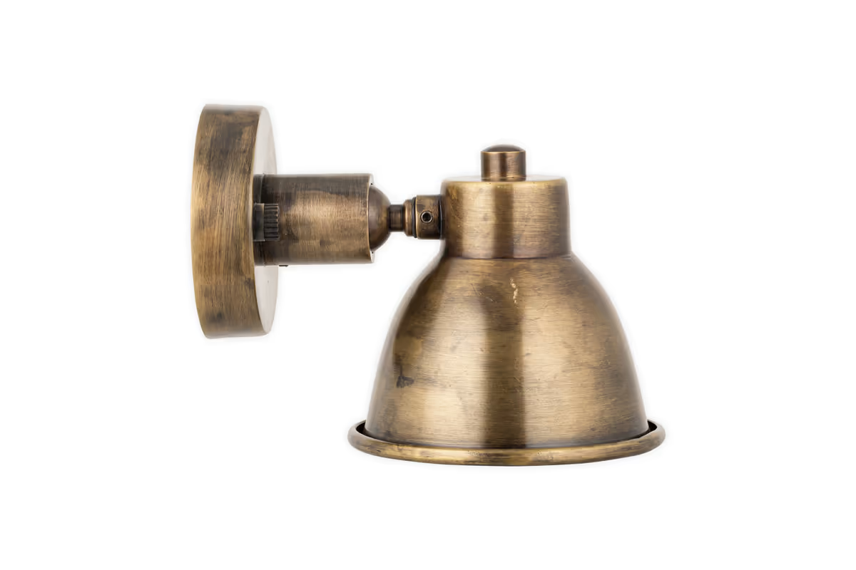 Nkuku - Kasai Brass Wall Spotlight - Antique Brass