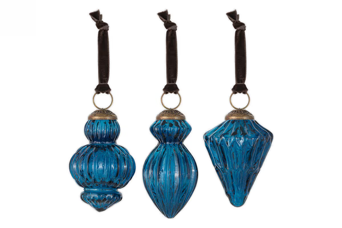 Nkuku - Manipur Baubles - Indigo (Set of 3)