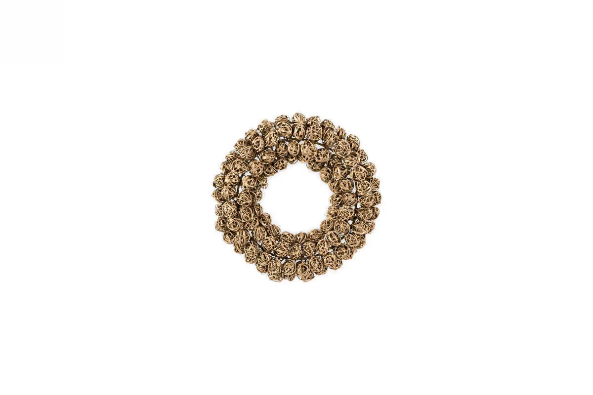 Nkuku - Madhi Mini Wreath Bauble - Brass