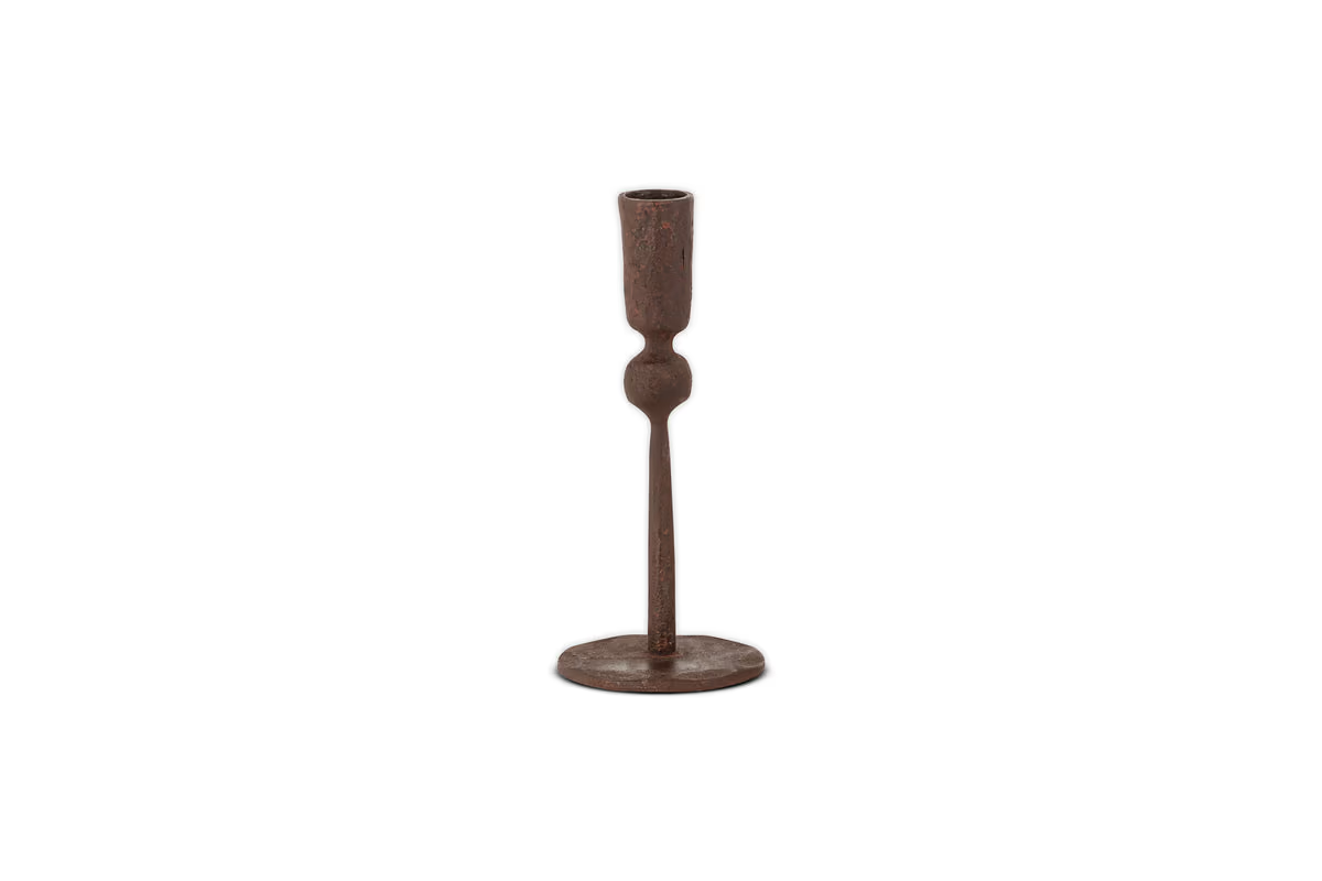 Nkuku - Mawindi Candle Holder - Rust - Small