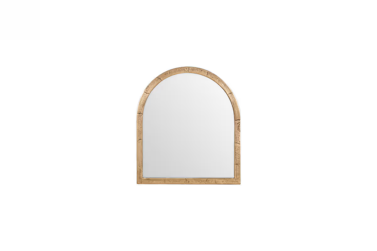 Nkuku - Murwara Wall Mirror - Antique Brass - Small