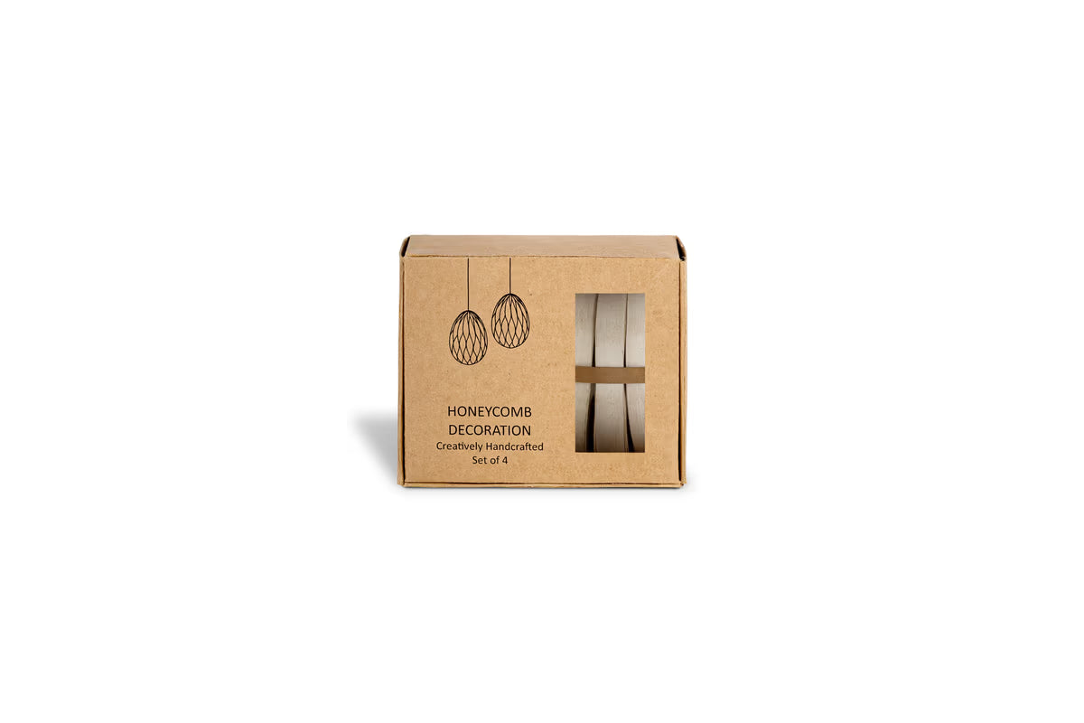 Piani Hanging Paper Decoration - Cream - Set of 4