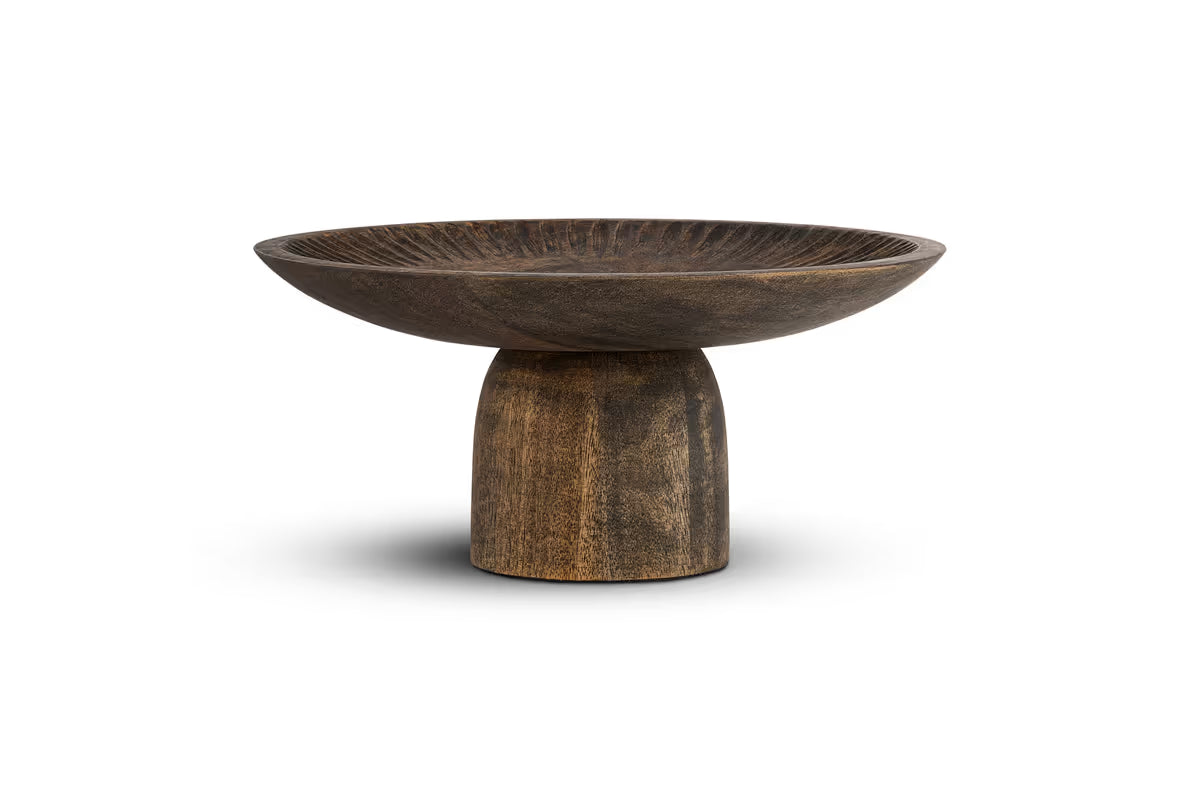 Nkuku - Eisha Wooden Cake Stand - Brown