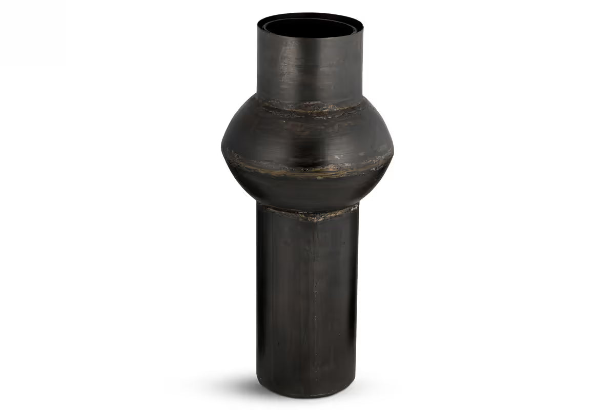 Nkuku - Endo Reclaimed Iron Vase - Aged Black - Large