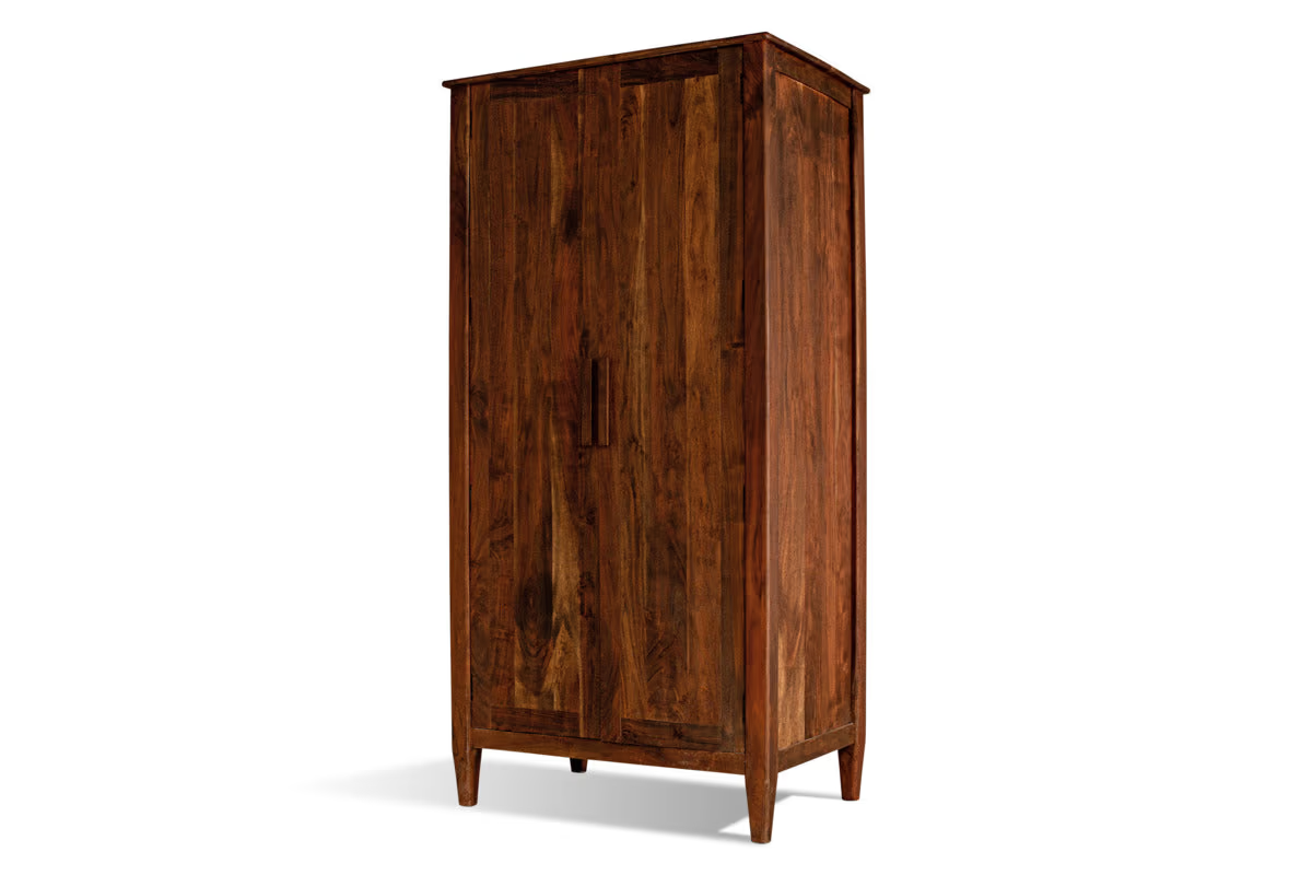 Nkuku - Anbu Acacia Wardrobe - Washed Walnut